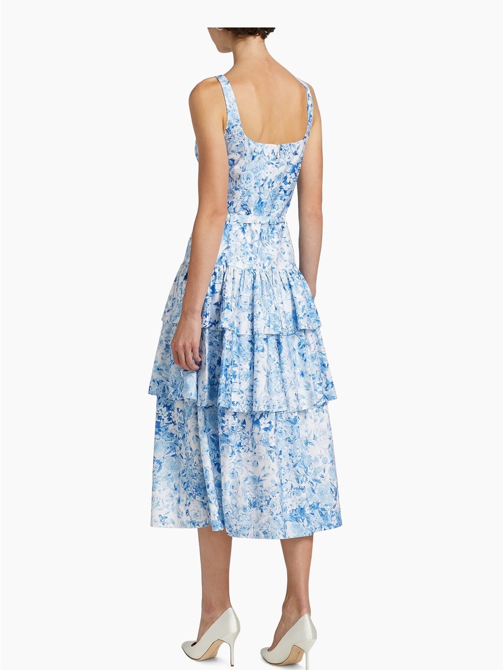Generation Love Celeste Floral Poplin Midi Dress NWT Size M Blue White - Picture 2 of 11